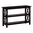Bowery Hill Briarcliff 2 Shelf Console Table in Dark Merlot Finish