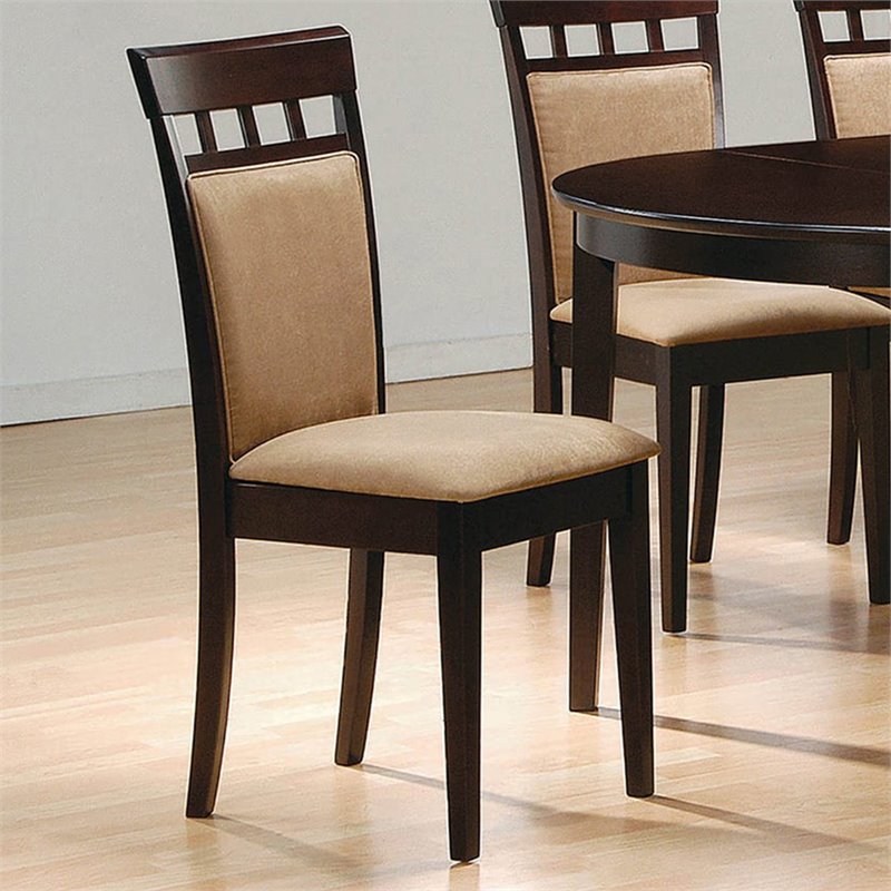 Bowery Hill 19'' Fabric Upholstered Dining Side Chair in Cappuccino