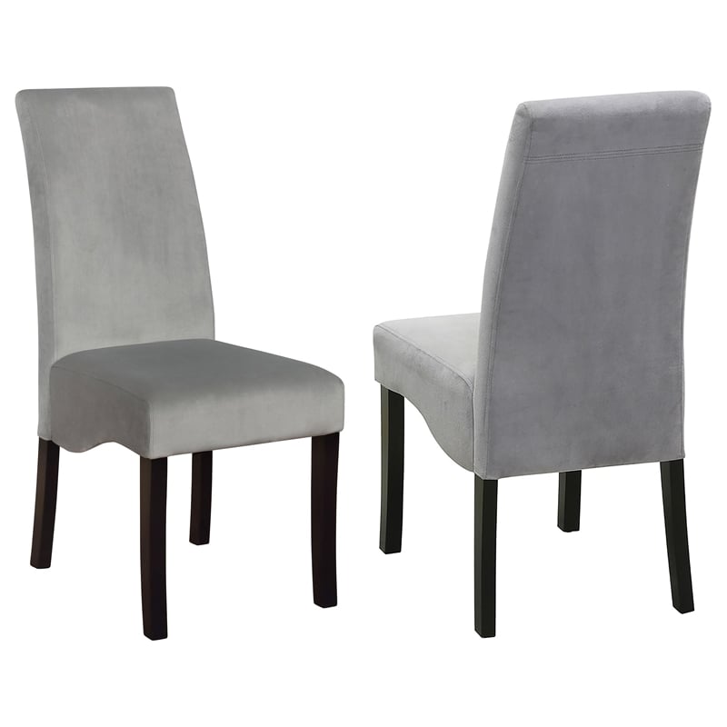 Bowery Hill 40''H Fabric Upholstered Dining Side Chair in Gray