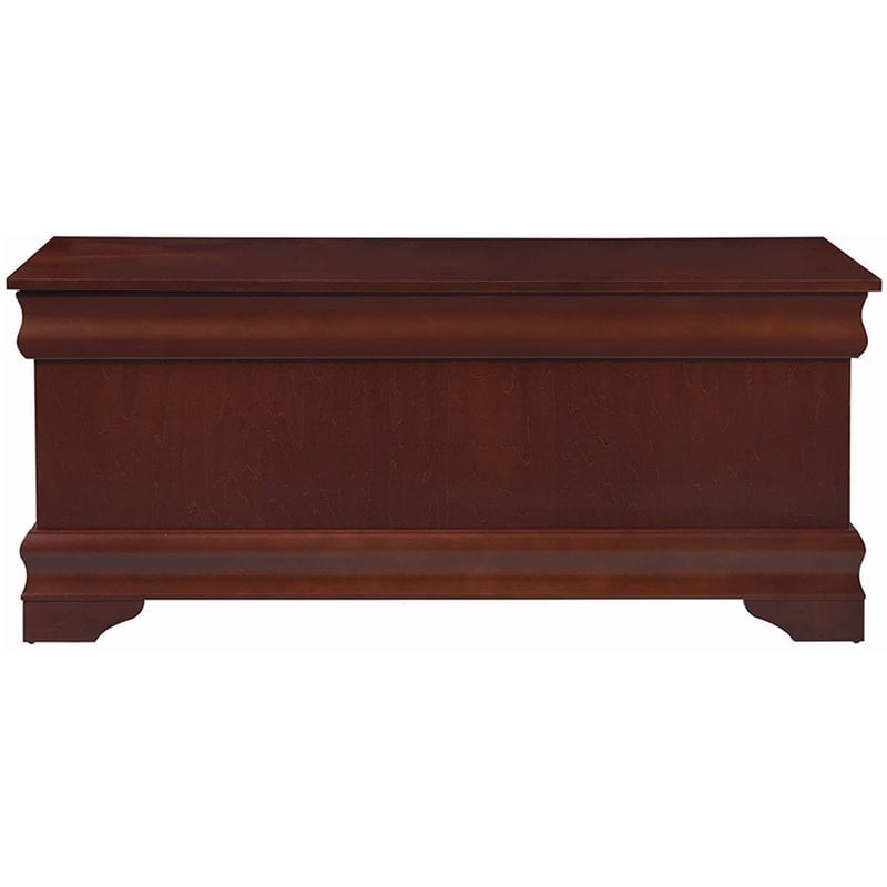 Bowery Hill Traditional Wood Cedar Blanket Chest in Warm Brown