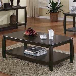bowery hill casual coffee table in cappuccino