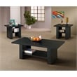 Bowery Hill 3 Piece Coffee Table Set in Black Oak