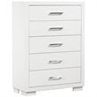 Bowery Hill 5 Drawer Contemporary Chest in White