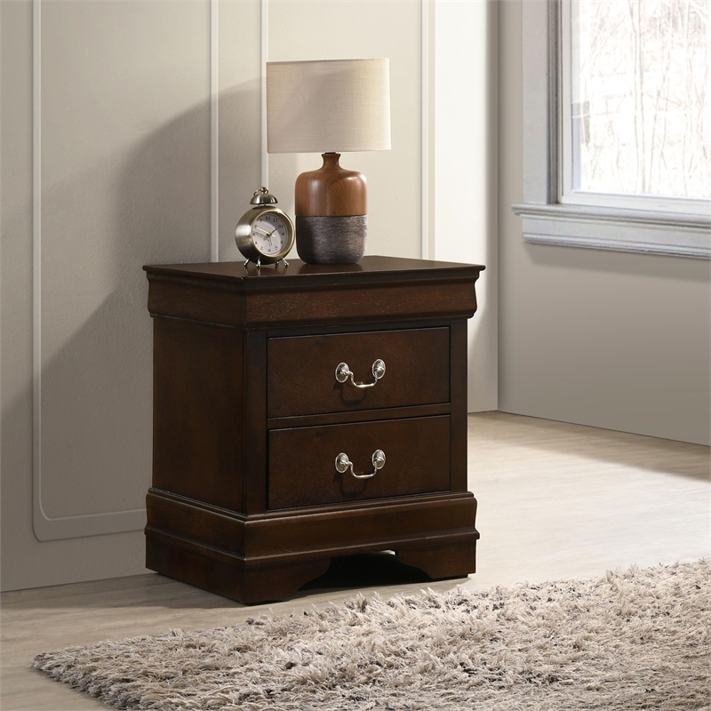 Bowery Hill 2 Drawer Nightstand in Cappuccino