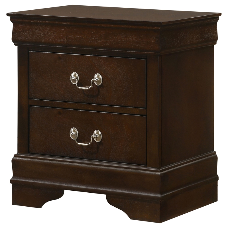 Bowery Hill 2 Drawer Nightstand in Cappuccino