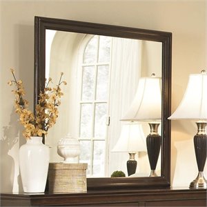 bowery hill square mirror in warm brown