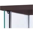Bowery Hill Contemporary Espresso 4 Shelf Glass Curio Cabinet