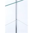 Bowery Hill Contemporary Espresso 4 Shelf Glass Curio Cabinet