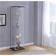 Bowery Hill Contemporary Espresso 4 Shelf Glass Curio Cabinet