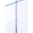 Bowery Hill Contemporary Espresso 4 Shelf Glass Curio Cabinet