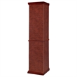 Bowery Hill 6 Shelf Corner Curio Cabinet in Medium Brown