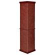 Bowery Hill 6 Shelf Corner Curio Cabinet in Medium Brown