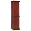 Bowery Hill 6 Shelf Corner Curio Cabinet in Medium Brown
