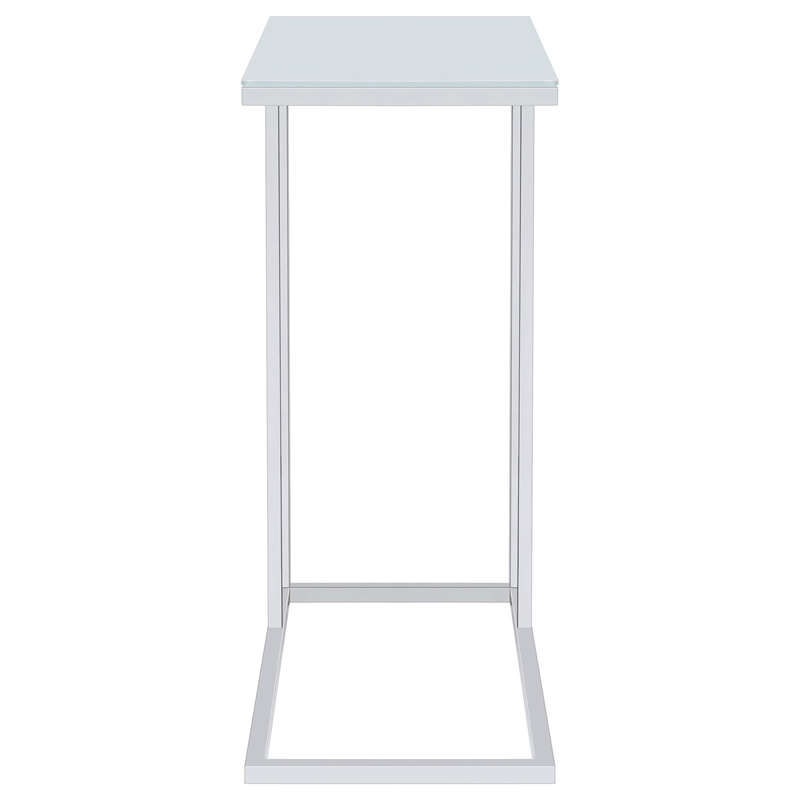 Bowery Hill End Table Coffee Accent Table Round in Steel - White