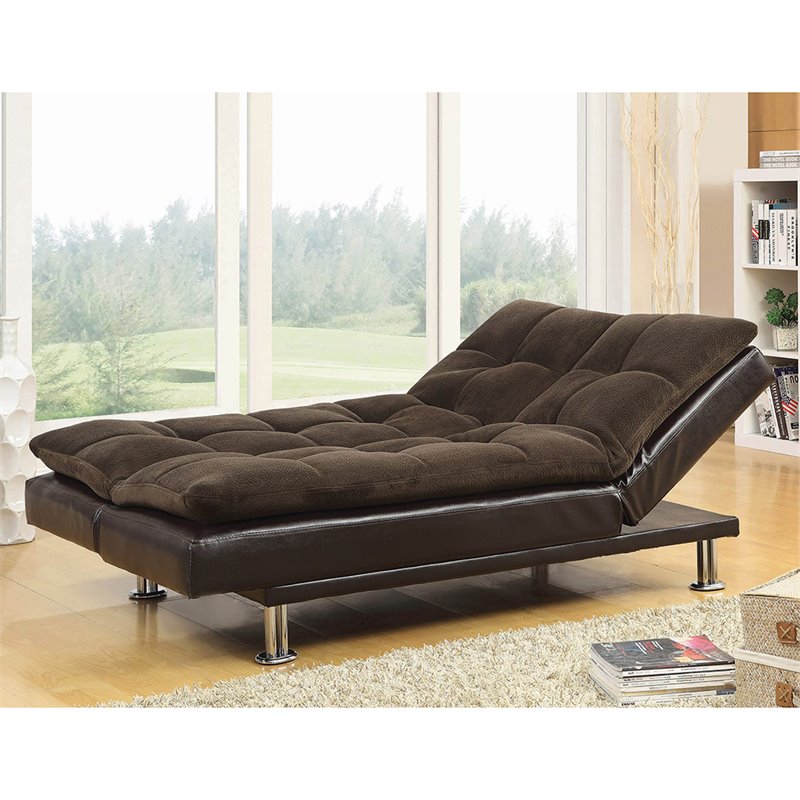 Bowery Hill Extra Plush Convertible Armless Sofa Bed In Brown Bh Bowery Hill Extra Plush Convertible Armless Sofa Bed In Brown