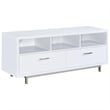 Bowery Hill Contemporary 3 Compartment Wood TV Stand for TVs up to 60