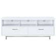 Bowery Hill Contemporary 3 Compartment Wood TV Stand for TVs up to 60