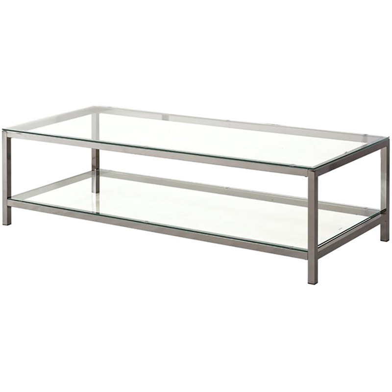 bowery hill glass top coffee table