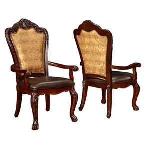 Bowery Hill Dining Arm Chair in Dark Cherry