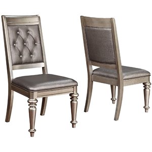 Bowery Hill Dining Chair in Metallic Platinum