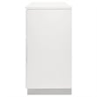 Bowery Hill 6-Drawer Contemporary Wood Dresser with Chrome Legs in Glossy White