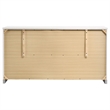 Bowery Hill 6-Drawer Contemporary Wood Dresser with Chrome Legs in Glossy White