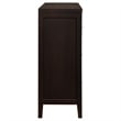 Bowery Hill 6 Drawer Double Dresser in Cappuccino and Silver