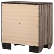 Bowery Hill 2-Drawer Contemporary Wood Nightstand in Taupe Gray/Chrome