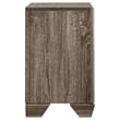 Bowery Hill 2-Drawer Contemporary Wood Nightstand in Taupe Gray/Chrome