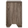 Bowery Hill 2-Drawer Contemporary Wood Nightstand in Taupe Gray/Chrome