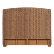 Bowery Hill Woven Banana Leaf Wood Queen Panel Headboard in Amber