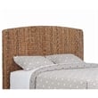 Bowery Hill Woven Banana Leaf Wood Queen Panel Headboard in Amber
