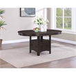 Bowery Hill Extendable Storage Dining Table in Espresso Finish