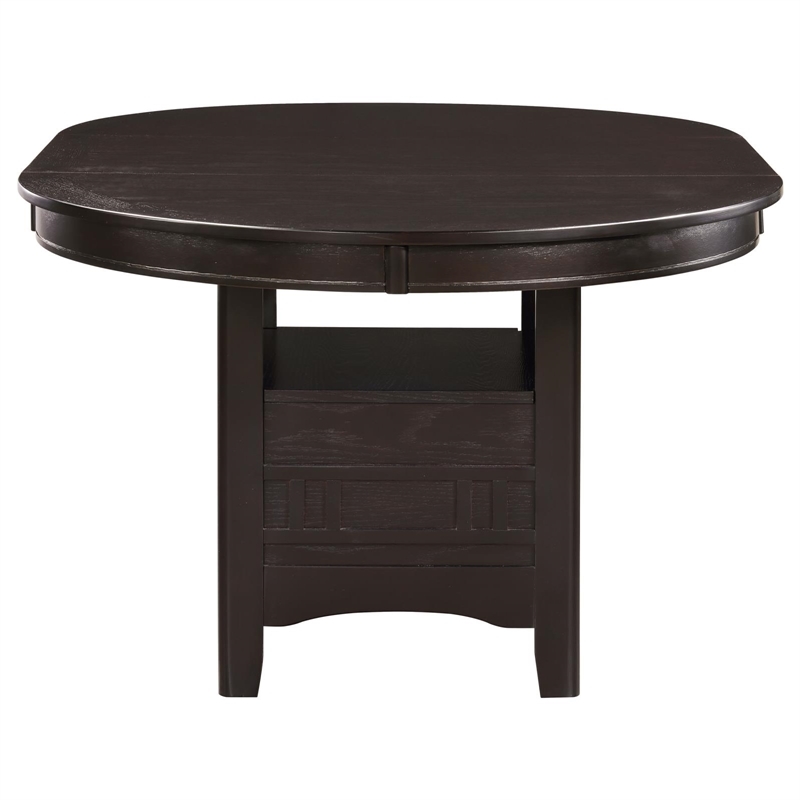 Bowery Hill Extendable Storage Dining Table in Espresso Finish