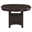 Bowery Hill Extendable Storage Dining Table in Espresso Finish