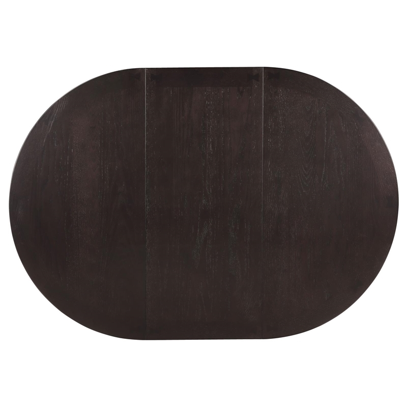 Bowery Hill Extendable Storage Dining Table in Espresso Finish