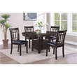 Bowery Hill Extendable Storage Dining Table in Espresso Finish