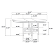 Bowery Hill Extendable Storage Dining Table in Espresso Finish