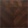 Bowery Hill Glass Top Accent End Table in Deep Merlot