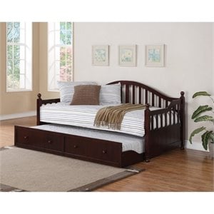 bowery hill daybed with trundle in cappuccino