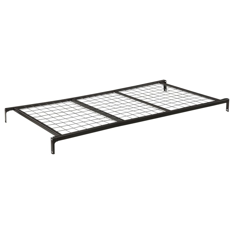 Bowery Hill Transitional Iron/Metal Daybed Linkspring in Black