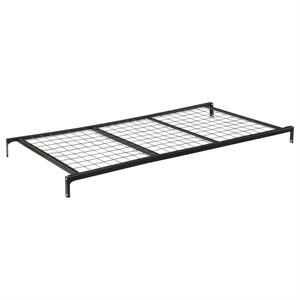 Bowery Hill Transitional Iron/Metal Daybed Linkspring in Black