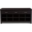 Bowery Hill Shoe Rack Bench in Espresso