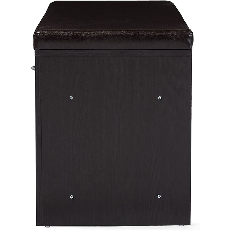 Bowery Hill Shoe Rack Bench in Espresso