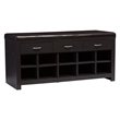 Bowery Hill Shoe Rack Bench in Espresso