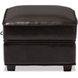 Bowery Hill Faux Leather Storage Ottoman in Dark Brown