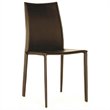 Bowery Hill Bonded Leather Brown Dining Chair Rectangular Durable 35.5