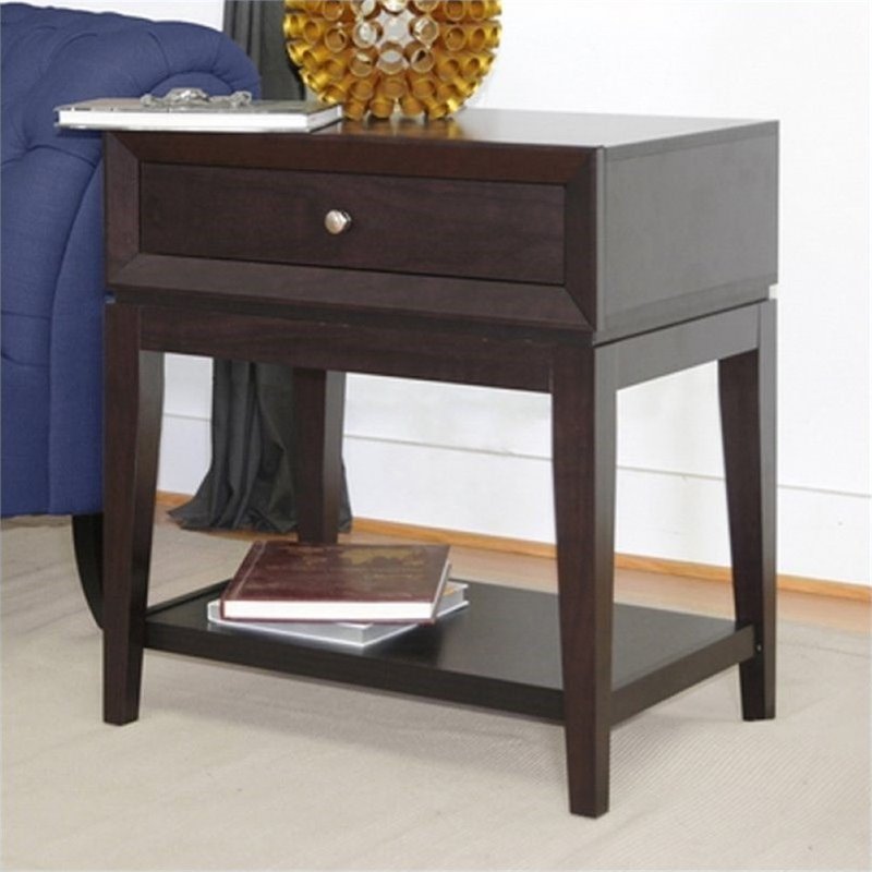Bowery Hill End Table in Dark Brown BH503953
