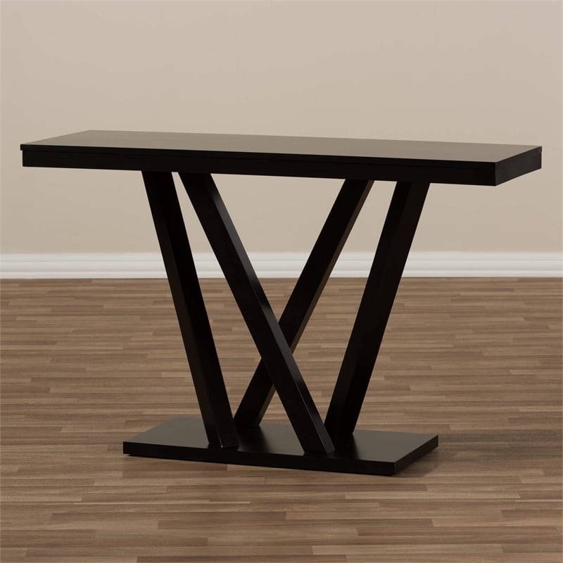 Bowery Hill Console Table in Cappuccino