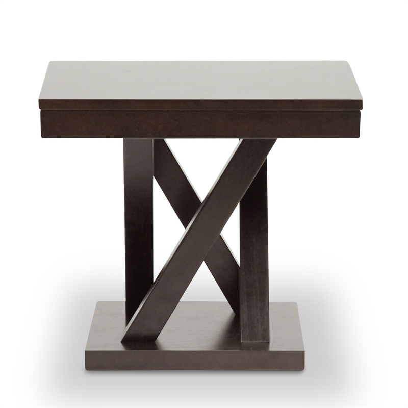 Bowery Hill Square End Table in Cappuccino